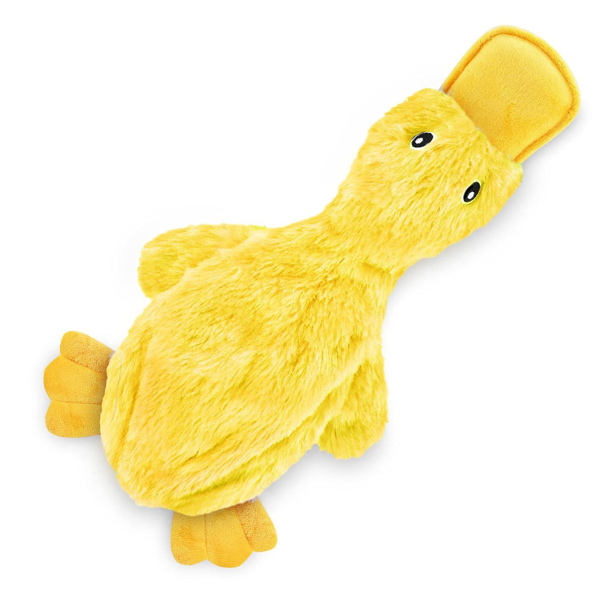 FlatQuack Plush Squeaky Duck Dog Toy 🦆🐶 — Soft Unfilled Crinkle Chew Toy for Dogs