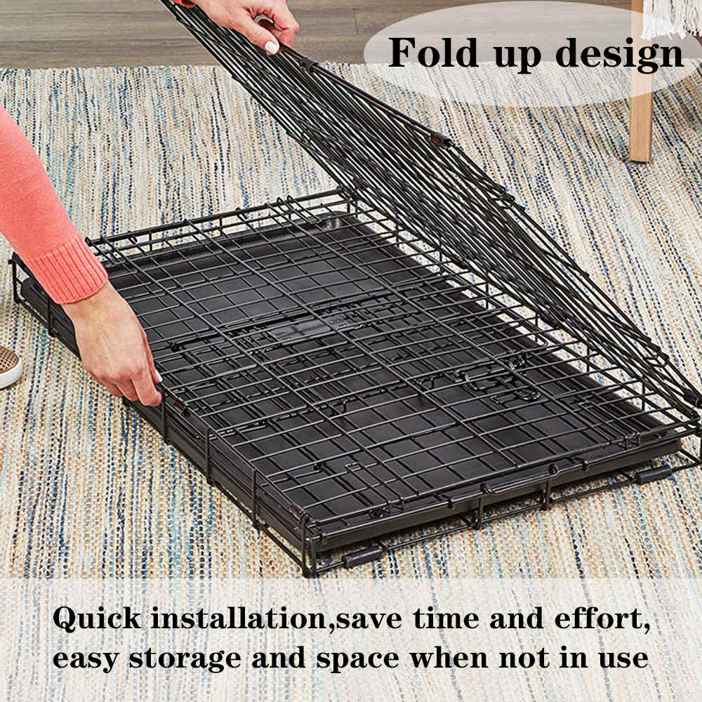 Fold & Go: Heavy-Duty Folding Wire Dog & Cat Cage