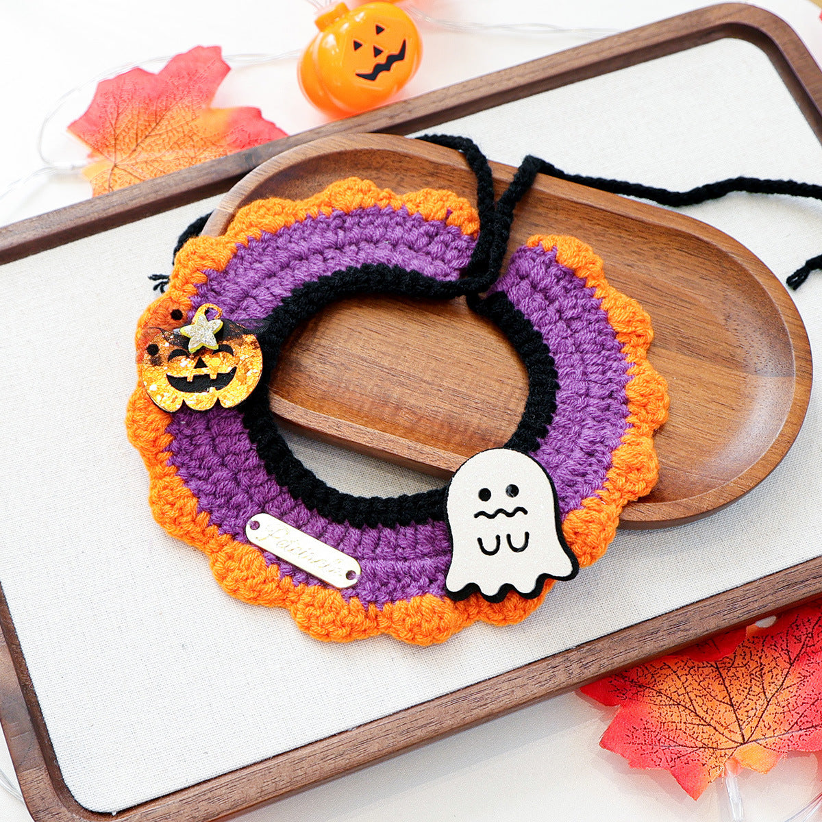 Halloween Spooky Bandana & Collar Scarf for Dogs & Cats 🎃