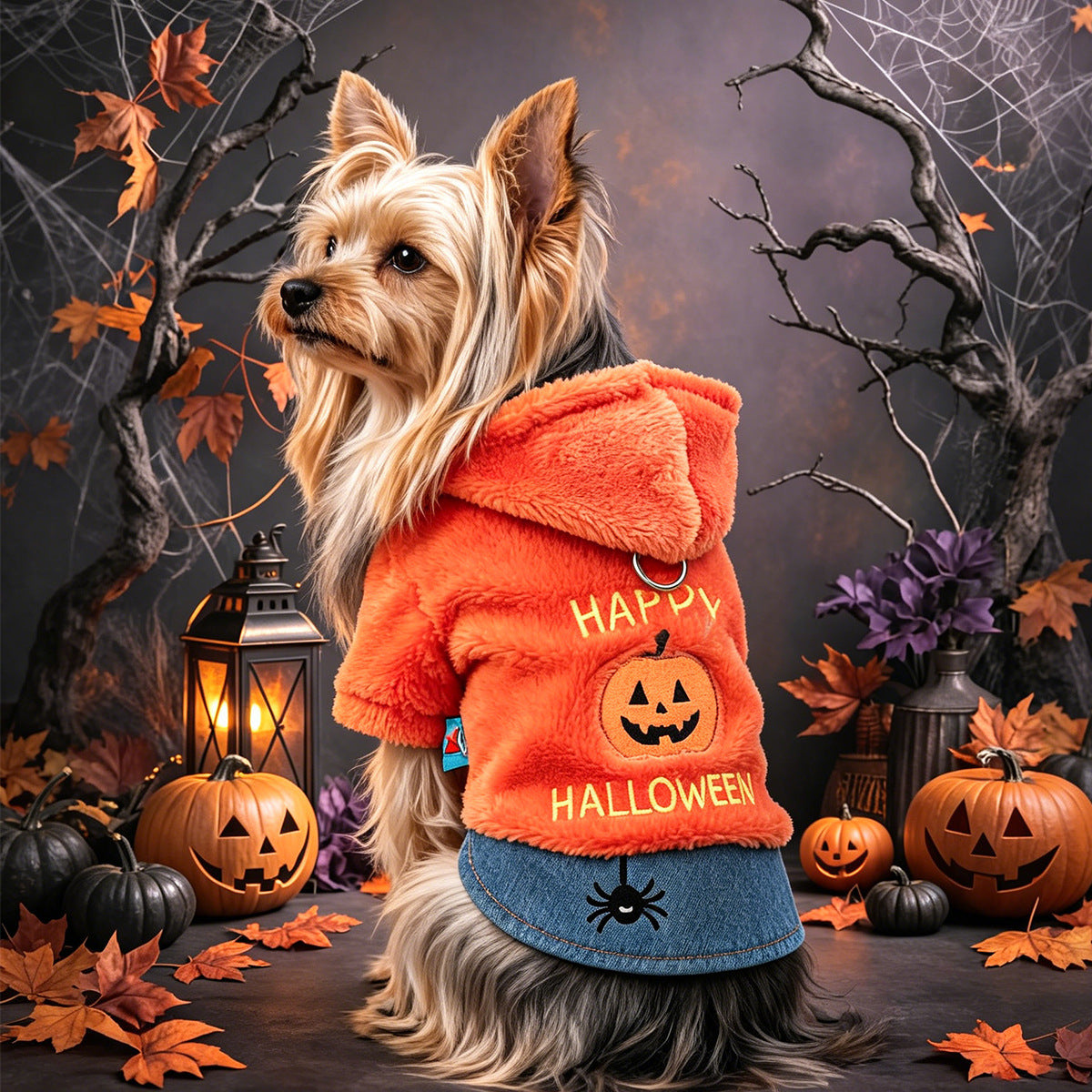 Pumpkin Halloween Hoodie for Small Dogs & Cats 🎃🧡