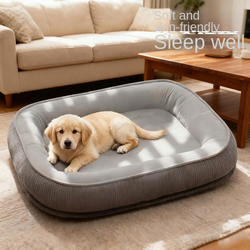CozyDen Semi-Enclosed Pet Bed 🏠🐾 — Warm, Washable All-Season Dog & Cat House Pad