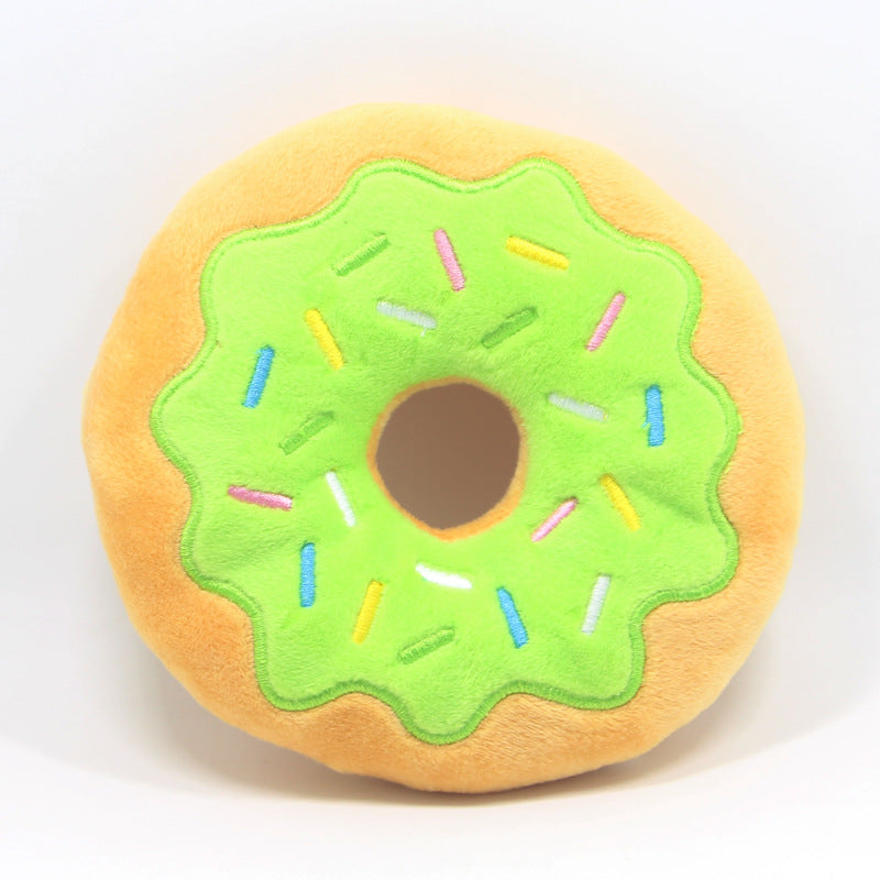 DonutDream Plush Squeaky Dog Toy 🥩🐶 — Soft Holiday Donut Chew & Comfort Toy