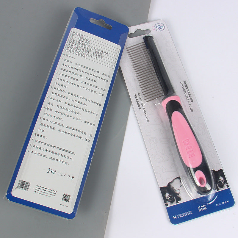 The Tangle Tamer Stainless Steel Dog Comb - Knot Busting Made Easy! 🐶✨