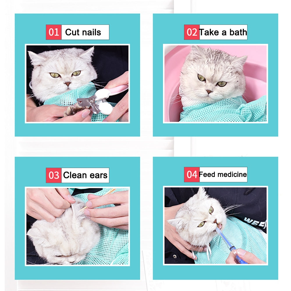 The Chill & Clean Cat Grooming Bag - Bath, Trim & Groom Stress-Free! 😺🛁