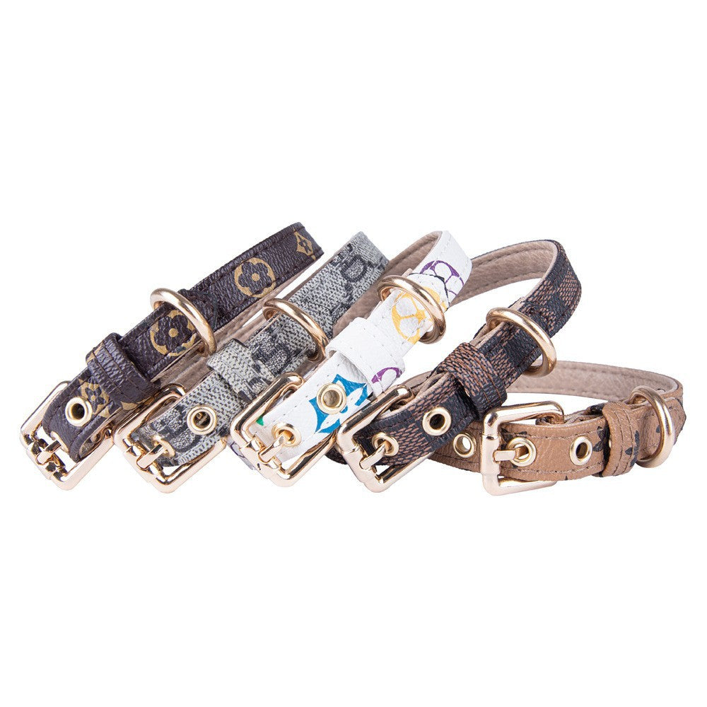 The LuxeLeash PU Leather Dog Collar & Leash Set - Stylish Anti-Tangle Walking Set for Dogs & Cats! 🐶🦴