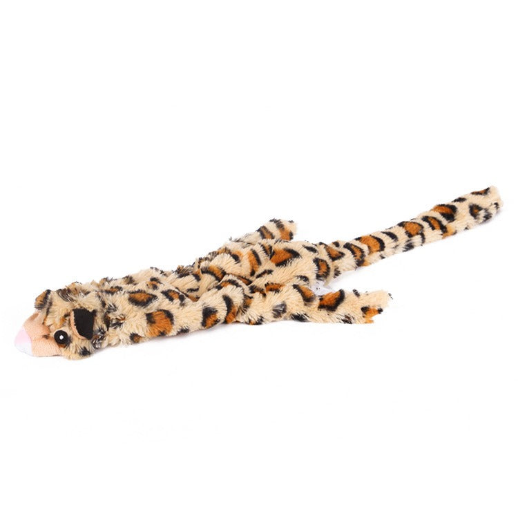 WildSqueak Long Animal Dog Toy 🐿️🦝🐇🐺 — Corduroy Squeaky Plush for Dogs & Cats