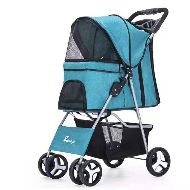 🐾 The Rolls-Royce of Pet Strollers – Foldable 4-Wheel Cart for Cats & Dogs 🐶🐱