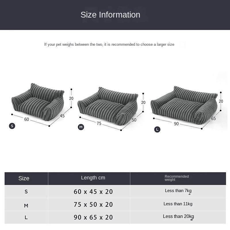 VelvetNap Plush Pet Sofa Bed 🛋️🐾 — Washable Rabbit Fur All-Season Dog & Cat Mattress