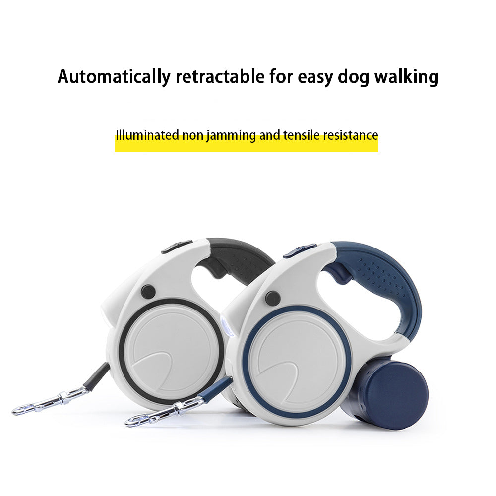 The FlashWalk Retractable Dog Leash - 16.4 ft Auto-Retract with Built-In Flashlight! 🐶🔦