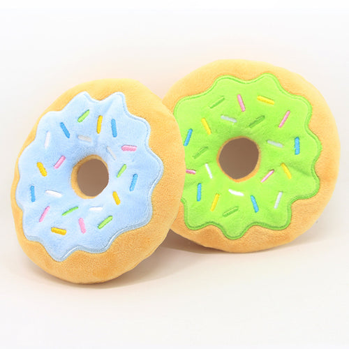 DonutDream Plush Squeaky Dog Toy 🥩🐶 — Soft Holiday Donut Chew & Comfort Toy