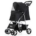 🐾 The Rolls-Royce of Pet Strollers – Foldable 4-Wheel Cart for Cats & Dogs 🐶🐱