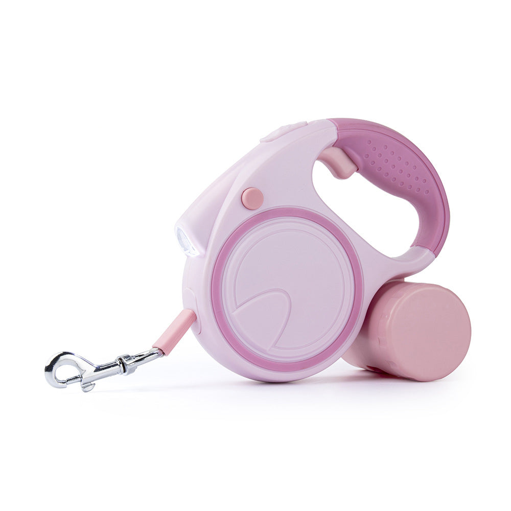 The FlashWalk Retractable Dog Leash - 16.4 ft Auto-Retract with Built-In Flashlight! 🐶🔦
