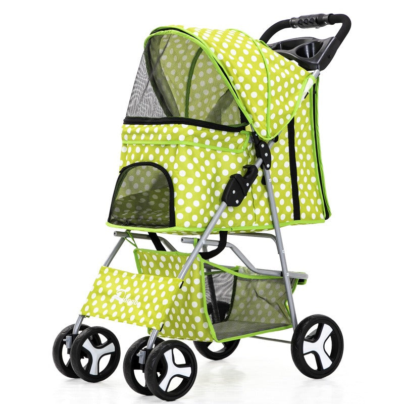 🐾 The Rolls-Royce of Pet Strollers – Foldable 4-Wheel Cart for Cats & Dogs 🐶🐱
