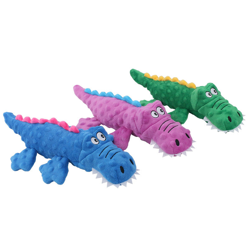 Chomp & Crunch Plush Crocodile Dog Toy 🐊🐶 — Squeaky, Crinkle & Rattle Toy for Dogs & Cats