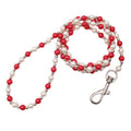 The PearlStroll Beaded Dog Leash - Glamorous Pearl & Crystal Lead for Small & Medium Dogs! 🐶✨