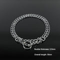 The ChainMaster Double Row Dog Training Collar - Durable Silver Chain Slip Collar for Dogs! 🐶🔗