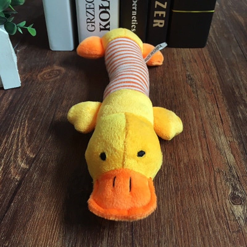 SquishPals Plush Squeaky Dog Toy 🐘🐷🦤 — Soft Fleece Chew & Cuddle Toy for Dogs & Cats