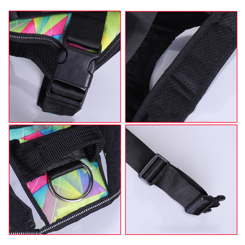 The NeckEase Reflective Dog Harness & Leash - Breathable Neck Support! 🐶💡