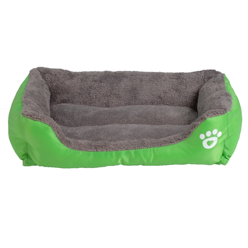 PawPrint Fleece Pet Sofa Bed 🐾🛋️ — Waterproof Non-Slip Warm Nest for Dogs & Cats, 11 Colors