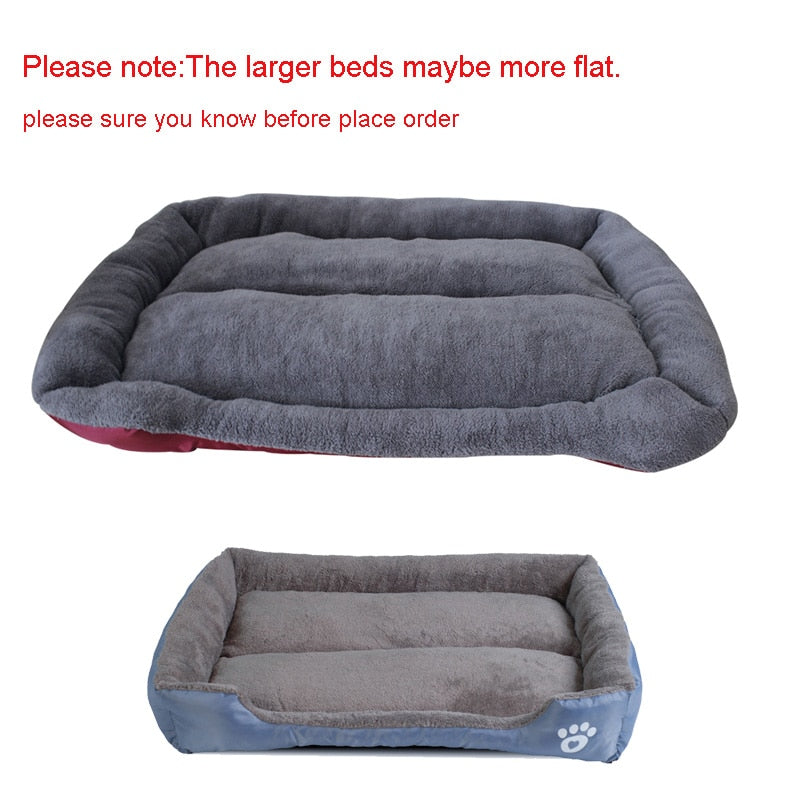 PawPrint Fleece Pet Sofa Bed 🐾🛋️ — Waterproof Non-Slip Warm Nest for Dogs & Cats, 11 Colors