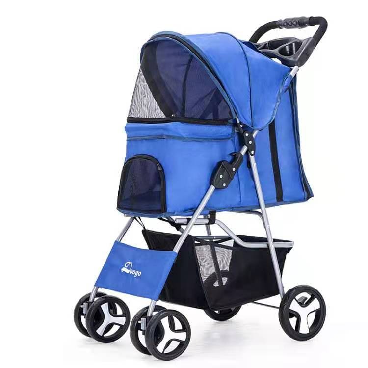 🐾 The Rolls-Royce of Pet Strollers – Foldable 4-Wheel Cart for Cats & Dogs 🐶🐱