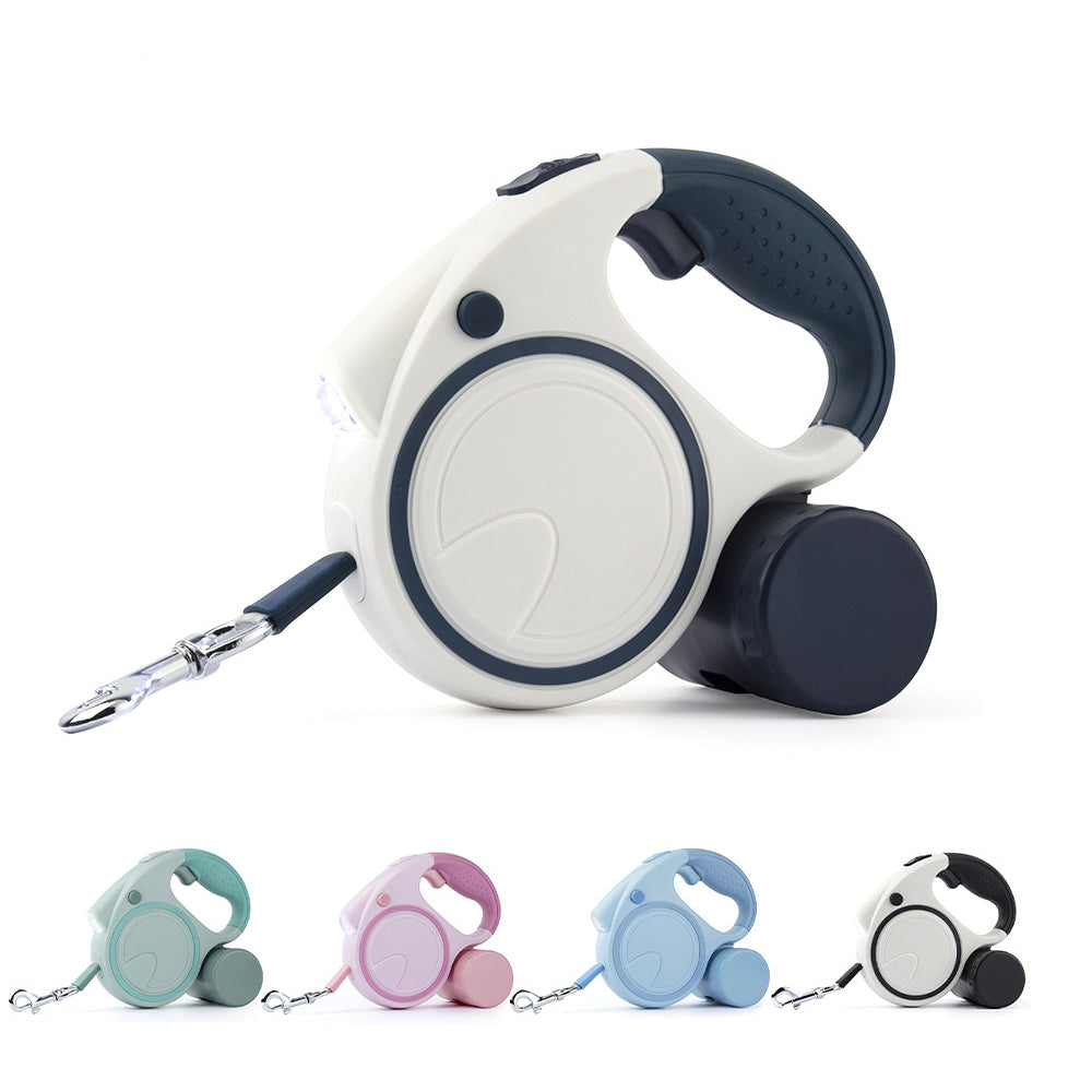 The FlashWalk Retractable Dog Leash - 16.4 ft Auto-Retract with Built-In Flashlight! 🐶🔦