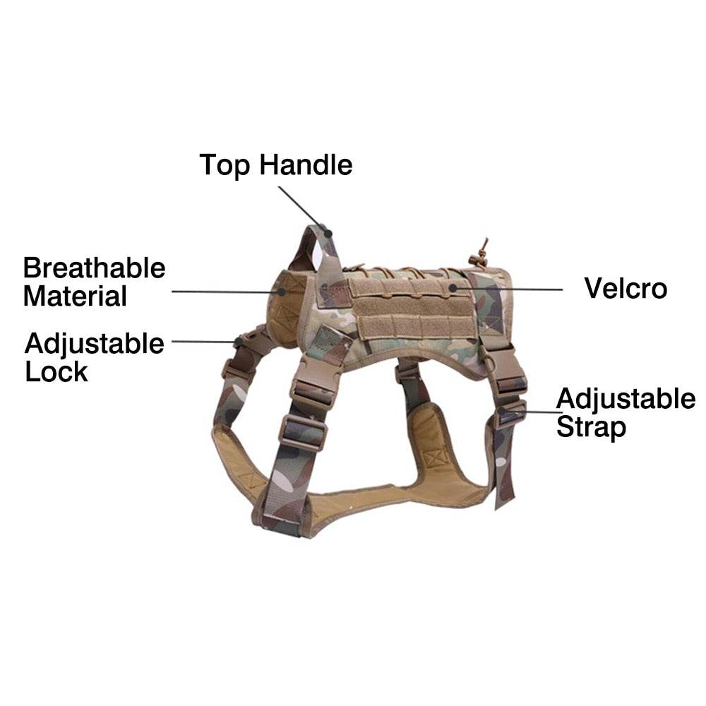 The Alpha Dog Tactical Harness - Military-Grade MOLLE Vest! 🐕🏆
