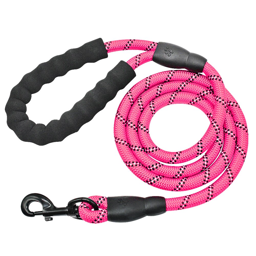 The NightWalk Reflective Dog Leash - Heavy-Duty Nylon Lead for Dogs of All Sizes! 🐶🔦