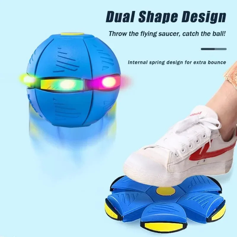 GlowChase UFO Dog Toy 🐶✨ — Light-Up Flying Saucer Ball for Indoor & Outdoor Play