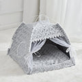CozyCave Plush Tent Pet House ⛺🐾 — Semi-Enclosed All-Season Kennel Nest for Cats & Dogs