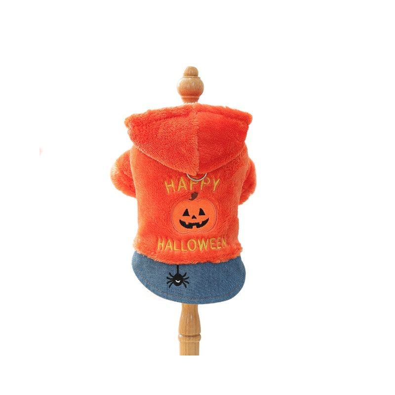 Pumpkin Halloween Hoodie for Small Dogs & Cats 🎃🧡